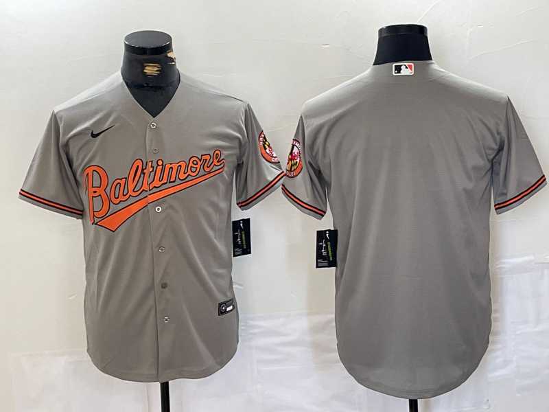 Mens Baltimore Orioles Blank Grey Stitched MLB Cool Base Nike Jersey